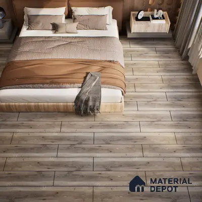 HDF Embossed Laminate Wood Floor AC4 Class 32 Grade Impulse Mountain Grey LF 00303 G 48 x 8 inch (1215x195 mm) - 8 mm | Embossed Natural Wood Surface | Square Edge | Arc Click Locking System with Moisture Resistant Yellow HDF Board | 7-10 Years Warranty