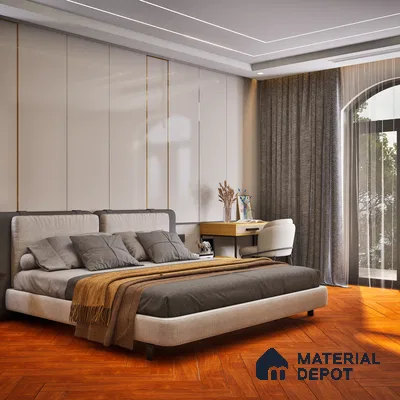 HDF Embossed Herringbone Laminate Wood Floor AC5 Class 33 Grade Imperlia Smoked Oak LF 00313 D 24x4 inch (600x100 mm) - 10 mm | Designer Wood Grain Textures | V Groove | Arc Click System with Moisture Resistant Yellow Backing | 12-15 Years Warranty