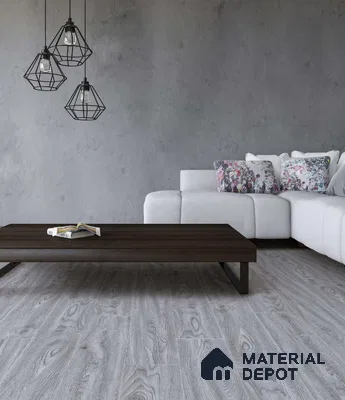 HDF Real Groove Laminate Wood Floor AC4 Grade LF 00318 C Radice Grey Bleached Oak 48 x 8 inch (1218x198 mm) - 8 mm | Aqua Protect 12 Hours Water Resistance | 15 Years Guarantee | Anti Static and Stain Resistant | Straight Edge | Wood Embossed Surface | Double Click Installation | 8 Plank Variations