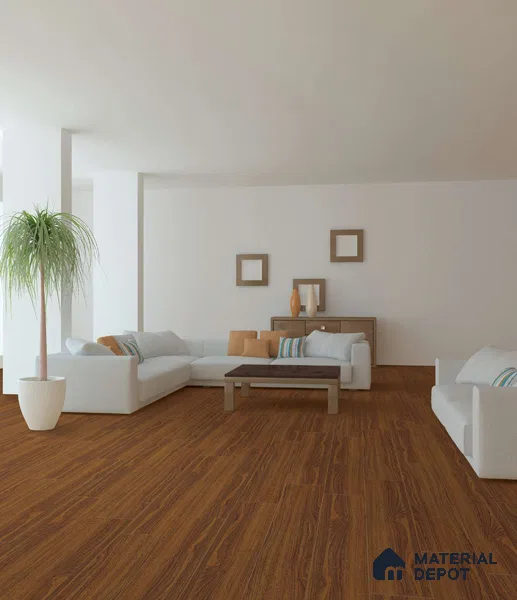 HDF Real Groove Laminate Wood Floor AC4 Grade LF 00319 C Radice Borneo Merbau 48 x 8 inch (1218x198 mm) - 8 mm | Aqua Protect 12 Hours Water Resistance | 15 Years Guarantee | Anti Static and Stain Resistant | Straight Edge | Wood Embossed Surface | Double Click Installation | 8 Plank Variations