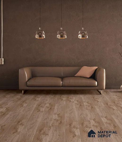 HDF Real Groove Laminate Wood Floor AC4 Grade LF 00319 Radice Oak Wheat 48 x 8 inch (1218x198 mm) - 8 mm | Aqua Protect 12 Hours Water Resistance | 15 Years Guarantee | Anti Static and Stain Resistant | Straight Edge | Wood Embossed Surface | Double Click Installation | 8 Plank Variations