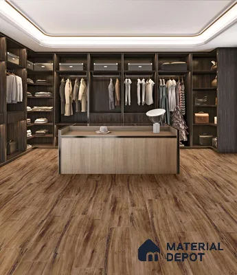 HDF Real Groove Laminate Wood Floor AC4 Grade LF 00319 D Radice Select Walnut 48 x 8 inch (1218x198 mm) - 8 mm | Aqua Protect 12 Hours Water Resistance | 15 Years Guarantee | Anti Static and Stain Resistant | Straight Edge | Wood Embossed Surface | Double Click Installation | 8 Plank Variations