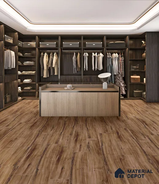 HDF Real Groove Laminate Wood Floor AC4 Grade LF 00319 D Radice Select Walnut 48 x 8 inch (1218x198 mm) - 8 mm | Aqua Protect 12 Hours Water Resistance | 15 Years Guarantee | Anti Static and Stain Resistant | Straight Edge | Wood Embossed Surface | Double Click Installation | 8 Plank Variations