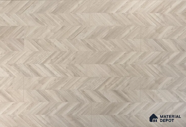 HDF Chevron Authentic Embossed Laminate Wood Floor AC5 Grade LF 00330 C Patternia Pastle 48 x 12 inch (1215x300 mm) - 8 mm | Aqua Protect 12 Hours Water Resistance | Anti Static and Stain Resistant | 0.5 mm V Groove | Real Wood Touch Surface | Uniclic Installation | 14 Plank Variations | 20 Years Warranty