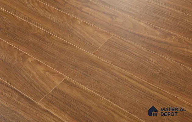 HDF Real Groove Laminate Wood Floor AC5 Grade LF 00325 Ascenso Bergamo Walnut 48 x 5 inch (1215x128 mm) - 8 mm | Aqua Protect 12 Hours Water Resistance | Anti Static and Stain Resistant | 0.5 mm V Groove | Real Wood Touch Surface | Uniclic Installation | 12 Plank Variations | 20 Years Guarantee