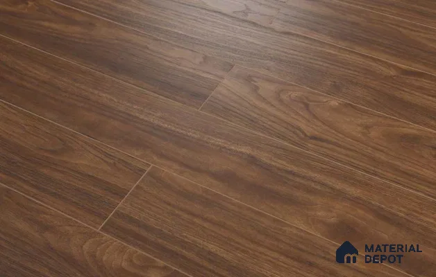 HDF Real Groove Laminate Wood Floor AC5 Grade LF 00325 F Ascenso Graphite Walnut 48 x 5 inch (1215x128 mm) - 8 mm | Aqua Protect 12 Hours Water Resistance | Anti Static and Stain Resistant | 0.5 mm V Groove | Real Wood Touch Surface | Uniclic Installation | 12 Plank Variations | 20 Years Guarantee