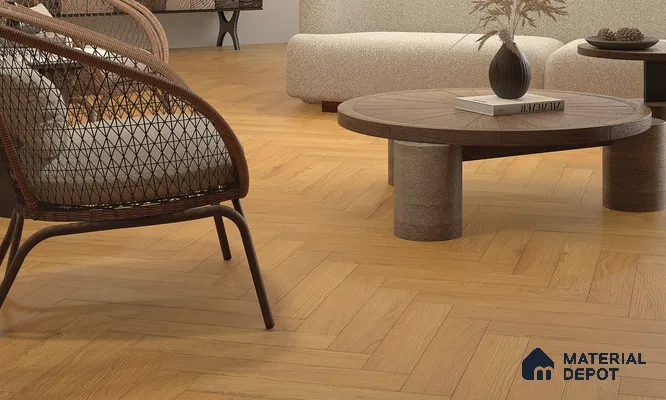 HDF Herringbone Matte Surface Laminate Wood Floor AC5 Grade LF 00332 B Beaconia Forest Oak 19 x 4 inch (470x95 mm) - 8 mm | Aqua Protect 12 Hours Water Resistance | Anti Static and Stain Resistant | 0.5 mm V Groove | Real Wood Touch Surface | Uniclic Installation | 36 Plank Variations | 20 Years Warranty