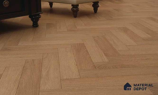 HDF Herringbone Matte Surface Laminate Wood Floor AC5 Grade LF 00332 C Beaconia Hobart Oak 19 x 4 inch (470x95 mm) - 8 mm | Aqua Protect 12 Hours Water Resistance | Anti Static and Stain Resistant | 0.5 mm V Groove | Real Wood Touch Surface | Uniclic Installation | 36 Plank Variations | 20 Years Warranty