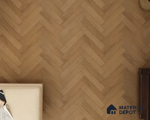 HDF Herringbone Matte Surface Laminate Wood Floor AC5 Grade LF 00332 C Beaconia Hobart Oak 19 x 4 inch (470x95 mm) - 8 mm | Aqua Protect 12 Hours Water Resistance | Anti Static and Stain Resistant | 0.5 mm V Groove | Real Wood Touch Surface | Uniclic Installation | 36 Plank Variations | 20 Years Warranty