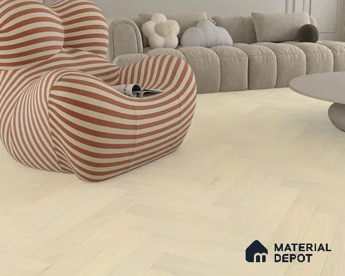 HDF Herringbone Matte Surface Laminate Wood Floor AC5 Grade LF 00332 D Beaconia Opal Oak 19 x 4 inch (470x95 mm) - 8 mm | Aqua Protect 12 Hours Water Resistance | Anti Static and Stain Resistant | 0.5 mm V Groove | Real Wood Touch Surface | Uniclic Installation | 36 Plank Variations | 20 Years Warranty