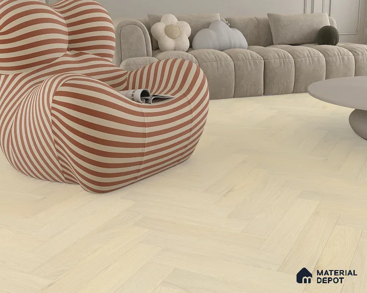 HDF Herringbone Matte Surface Laminate Wood Floor AC5 Grade LF 00332 D Beaconia Opal Oak 19 x 4 inch (470x95 mm) - 8 mm | Aqua Protect 12 Hours Water Resistance | Anti Static and Stain Resistant | 0.5 mm V Groove | Real Wood Touch Surface | Uniclic Installation | 36 Plank Variations | 20 Years Warranty