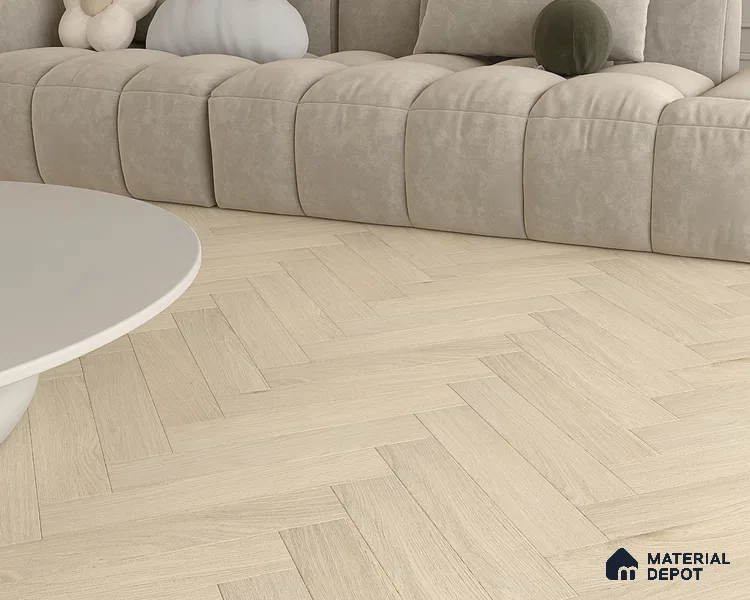 HDF Herringbone Matte Surface Laminate Wood Floor AC5 Grade LF 00332 D Beaconia Opal Oak 19 x 4 inch (470x95 mm) - 8 mm | Aqua Protect 12 Hours Water Resistance | Anti Static and Stain Resistant | 0.5 mm V Groove | Real Wood Touch Surface | Uniclic Installation | 36 Plank Variations | 20 Years Warranty