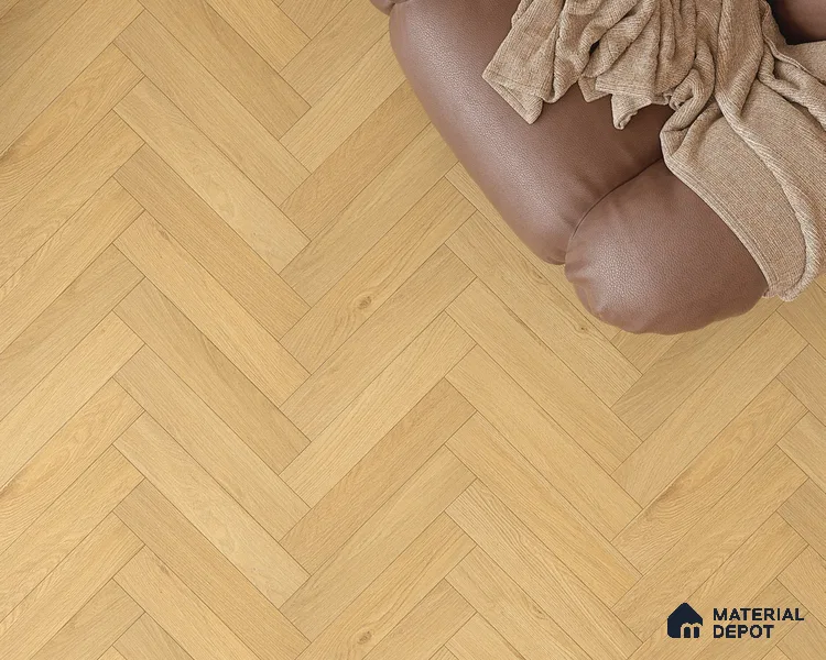 HDF Herringbone Matte Surface Laminate Wood Floor AC5 Grade LF 00332 Beaconia Spartan Oak 19 x 4 inch (470x95 mm) - 8 mm | Aqua Protect 12 Hours Water Resistance | Anti Static and Stain Resistant | 0.5 mm V Groove | Real Wood Touch Surface | Uniclic Installation | 36 Plank Variations | 20 Years Warranty