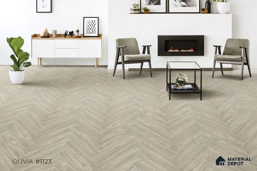 HDF Herringbone Matte Surface Laminate Wood Floor AC5 Grade LF 00331 D Beaconia Olivia 19 x 4 inch (470x95 mm) - 8 mm | Aqua Protect 12 Hours Water Resistance | Anti Static and Stain Resistant | 0.5 mm V Groove | Real Wood Touch Surface | Uniclic Installation | 36 Plank Variations | 20 Years Warranty