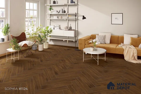HDF Herringbone Matte Surface Laminate Wood Floor AC5 Grade LF 00331 E Beaconia Sophia 19 x 4 inch (470x95 mm) - 8 mm | Aqua Protect 12 Hours Water Resistance | Anti Static and Stain Resistant | 0.5 mm V Groove | Real Wood Touch Surface | Uniclic Installation | 36 Plank Variations | 20 Years Warranty
