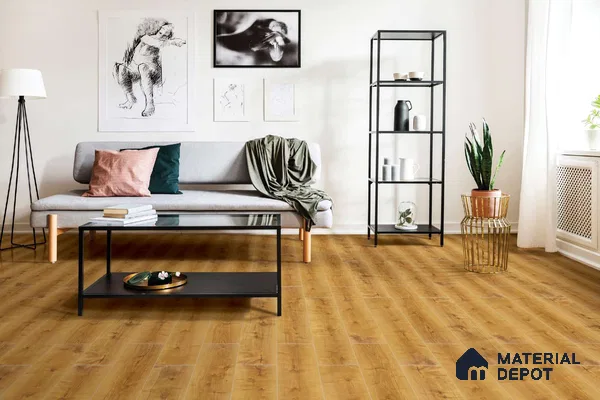 HDF Laminate Wood Floor AC4 Grade LF 00321 C Majestic Blanche Oak 48 x 8 inch (1217x196 mm) - 8 mm | Aqua Protect 12 Hours Water Resistance | 20 Years Warranty | Anti Static and Stain Resistant | Straight Edge | Wood Embossed Surface | Uniclic Installation | 10 Plank Variations
