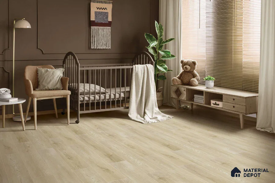 HDF Laminate Wood Floor AC4 Grade LF 00321 B Majestic Bran Oak 48 x 8 inch (1217x196 mm) - 8 mm | Aqua Protect 12 Hours Water Resistance | 20 Years Warranty | Anti Static and Stain Resistant | Straight Edge | Wood Embossed Surface | Uniclic Installation | 10 Plank Variations