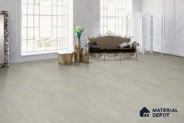 HDF Laminate Wood Floor AC4 Grade LF 00321 D Majestic Gunmetal Hue 48 x 8 inch (1217x196 mm) - 8 mm | Aqua Protect 12 Hours Water Resistance | 20 Years Warranty | Anti Static and Stain Resistant | Straight Edge | Wood Embossed Surface | Uniclic Installation | 10 Plank Variations