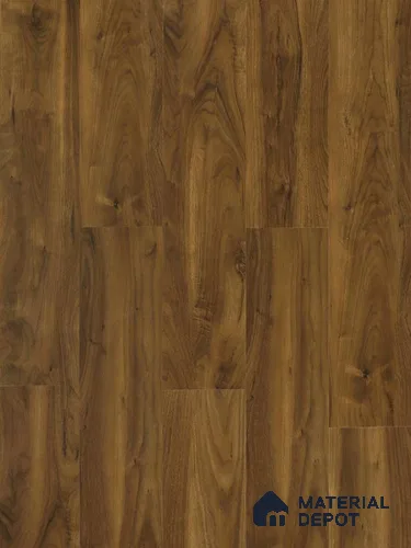 HDF Laminate Wood Floor AC4 Grade LF 00321 E Majestic Quattro Walnut 48 x 8 inch (1217x196 mm) - 8 mm | Aqua Protect 12 Hours Water Resistance | 20 Years Warranty | Anti Static and Stain Resistant | Straight Edge | Wood Embossed Surface | Uniclic Installation | 10 Plank Variations