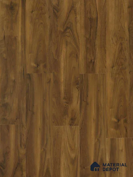 HDF Laminate Wood Floor AC4 Grade LF 00321 E Majestic Quattro Walnut 48 x 8 inch (1217x196 mm) - 8 mm | Aqua Protect 12 Hours Water Resistance | 20 Years Warranty | Anti Static and Stain Resistant | Straight Edge | Wood Embossed Surface | Uniclic Installation | 10 Plank Variations