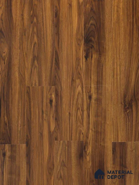 HDF Laminate Wood Floor AC4 Grade LF 00321 F Majestic Stretto Walnut 48 x 8 inch (1217x196 mm) - 8 mm | Aqua Protect 12 Hours Water Resistance | 20 Years Warranty | Anti Static and Stain Resistant | Straight Edge | Wood Embossed Surface | Uniclic Installation | 10 Plank Variations