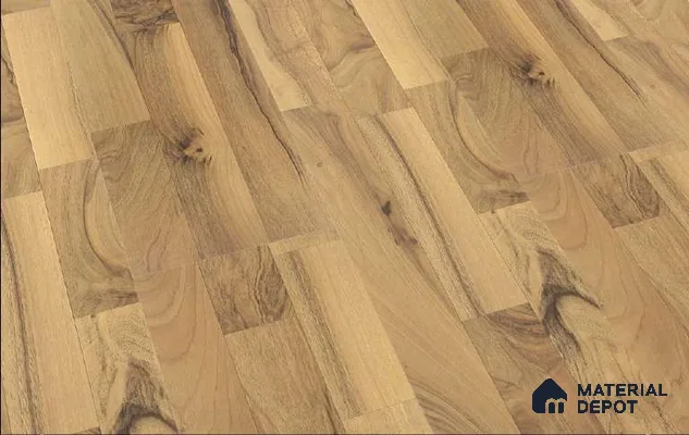 HDF Laminate Wood Floor AC4 Grade LF 00322 D Majestic Stripped Walnut 48 x 8 inch (1217x196 mm) - 8 mm | Aqua Protect 12 Hours Water Resistance | 20 Years Warranty | Anti Static and Stain Resistant | Straight Edge | Wood Embossed Surface | Uniclic Installation | 10 Plank Variations