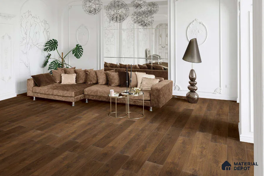 HDF Laminate Wood Floor AC4 Grade LF 00322 F Majestic Vita Barrel Oak 48 x 8 inch (1217x196 mm) - 8 mm | Aqua Protect 12 Hours Water Resistance | 20 Years Warranty | Anti Static and Stain Resistant | Straight Edge | Wood Embossed Surface | Uniclic Installation | 10 Plank Variations