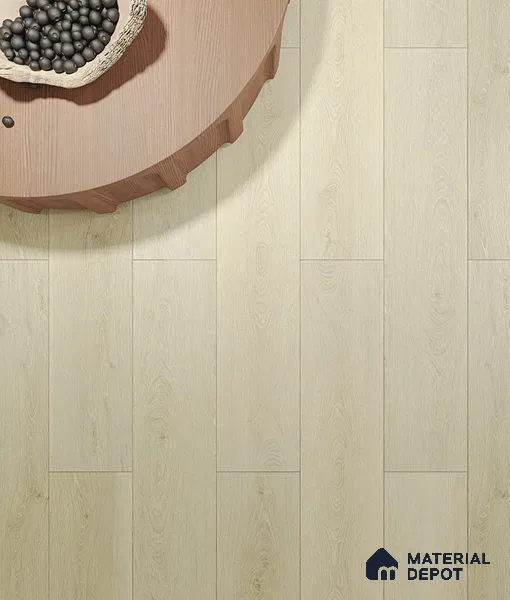 HDF Laminate Wood Floor AC4 Grade LF 00324 Panorama Soothing Silver 48 x 9 inch (1215x240 mm) - 8 mm | Aqua Protect 12 Hours Water Resistance | Anti Static and Stain Resistant | 0.5 mm V Groove | Wood Embossed Surface | Uniclic Installation | 10 Plank Variations