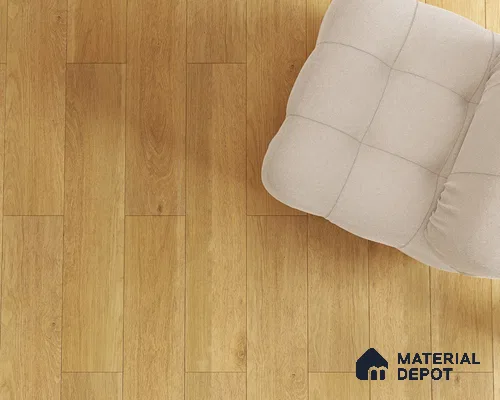 HDF Laminate Wood Floor AC4 Grade LF 00323 C Panorama Champagne Haze 48 x 9 inch (1215x240 mm) - 8 mm | Aqua Protect 12 Hours Water Resistance | Anti Static and Stain Resistant | 0.5 mm V Groove | Wood Embossed Surface | Uniclic Installation | 10 Plank Variations