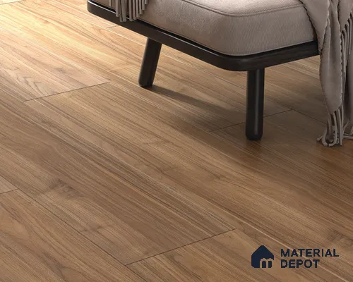 HDF Laminate Wood Floor AC4 Grade LF 00323 Panorama Mocha Twilight 48 x 9 inch (1215x240 mm) - 8 mm | Aqua Protect 12 Hours Water Resistance | Anti Static and Stain Resistant | 0.5 mm V Groove | Wood Embossed Surface | Uniclic Installation | 10 Plank Variations