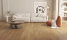 HDF Laminate Wood Floor AC4 Grade LF 00323 B Panorama Pearly Dawn 48 x 9 inch (1215x240 mm) - 8 mm | Aqua Protect 12 Hours Water Resistance | Anti Static and Stain Resistant | 0.5 mm V Groove | Wood Embossed Surface | Uniclic Installation | 10 Plank Variations | Image 1