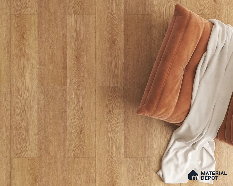 HDF Laminate Wood Floor AC4 Grade LF 00323 B Panorama Pearly Dawn 48 x 9 inch (1215x240 mm) - 8 mm | Aqua Protect 12 Hours Water Resistance | Anti Static and Stain Resistant | 0.5 mm V Groove | Wood Embossed Surface | Uniclic Installation | 10 Plank Variations