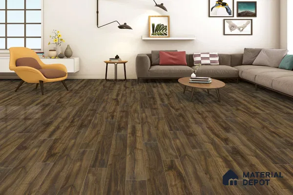 HDF Real Groove Laminate Wood Floor AC5 Grade LF 00326 C Riservia Charcoal 48 x 7 inch (1216x168 mm) - 8 mm | Aqua Protect 12 Hours Water Resistance | Anti Static and Stain Resistant | 0.5 mm V Groove | Real Wood Touch Surface | Uniclic Installation | 14 Plank Variations | 20 Years Warranty | EIR Surface
