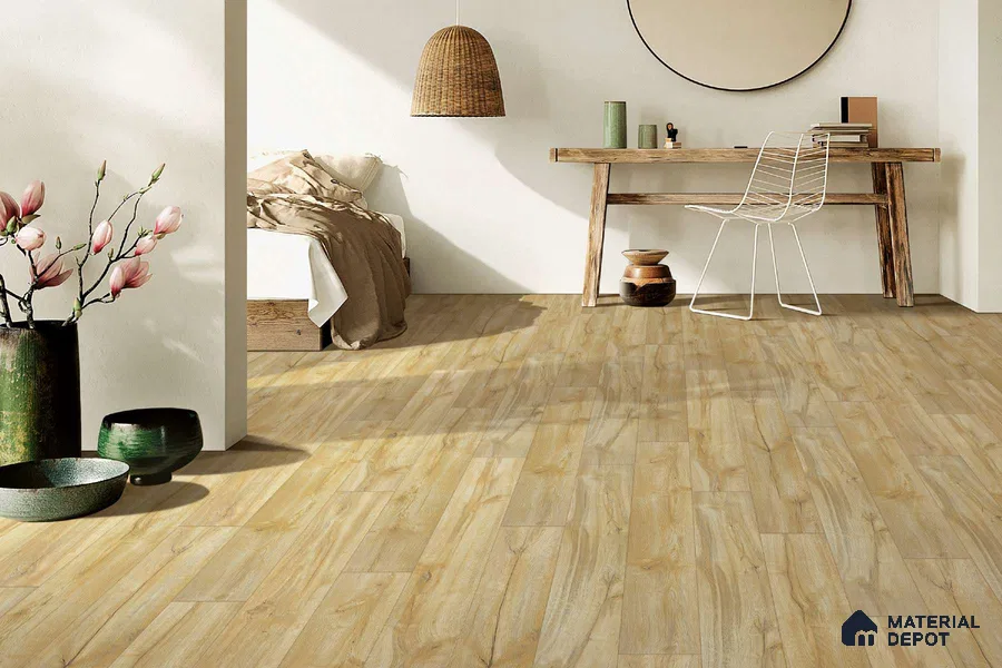 HDF Real Groove Laminate Wood Floor AC5 Grade LF 00326 G Riservia Faun 48 x 7 inch (1216x168 mm) - 8 mm | Aqua Protect 12 Hours Water Resistance | Anti Static and Stain Resistant | 0.5 mm V Groove | Real Wood Touch Surface | Uniclic Installation | 14 Plank Variations | 20 Years Warranty | EIR Surface
