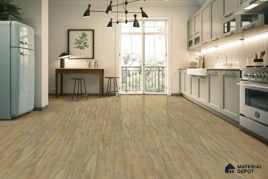 HDF Real Groove Laminate Wood Floor AC5 Grade LF 00326 Riservia Oatmeal 48 x 7 inch (1216x168 mm) - 8 mm | Aqua Protect 12 Hours Water Resistance | Anti Static and Stain Resistant | 0.5 mm V Groove | Real Wood Touch Surface | Uniclic Installation | 14 Plank Variations | 20 Years Warranty | EIR Surface