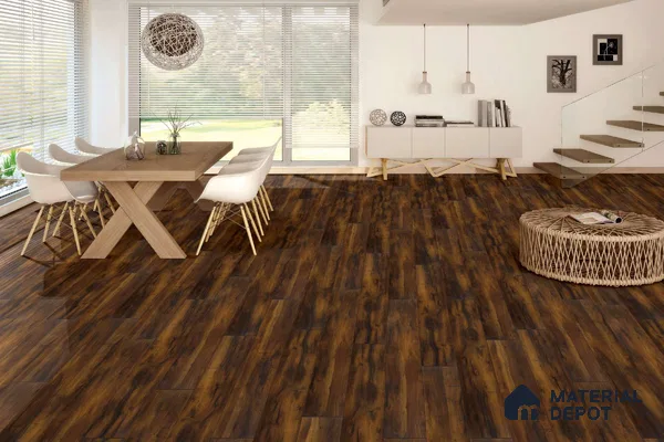 HDF Real Groove Embossed Laminate Wood Floor AC5 Grade LF 00329 D Robust Saute 48 x 8 inch (1216x197 mm) - 8 mm | Aqua Protect 12 Hours Water Resistance | Anti Static and Stain Resistant | 0.5 mm V Groove | Real Wood Touch Surface | Uniclic Installation | 14 Plank Variations | 20 Years Warranty | EIR Surface