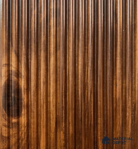 Brown Wooden Louver PN 00843 8 ft x 4.9 inch Charcoal Panel - 8 mm | Suitable for Feature Wall, TV Unit & Living Room | Width is Subjected to 5% Variation