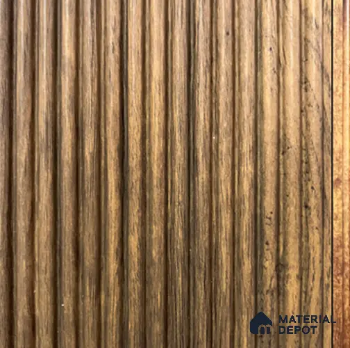 Brown Wooden Louver PN 00847 8 ft x 4.9 inch Charcoal Panel - 8 mm | Suitable for Feature Wall, TV Unit & Living Room | Width is Subjected to 5% Variation