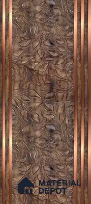 Brown Patterned Louver PN 01647 8 ft x 12 inch Charcoal Panel - 6 mm | Suitable for Feature Wall, TV Unit & Living Room | Width is Subjected to 5% Variation
