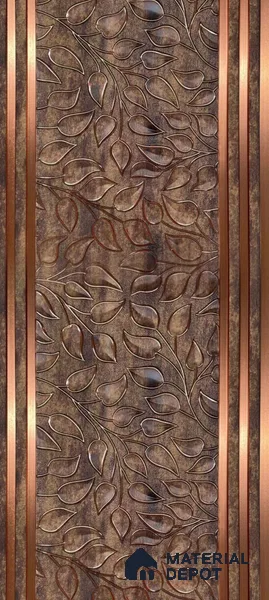 Brown Patterned Louver PN 01647 8 ft x 12 inch Charcoal Panel - 6 mm | Suitable for Feature Wall, TV Unit & Living Room | Width is Subjected to 5% Variation
