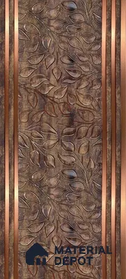 Brown Patterned Louver PN 01647 8 ft x 12 inch Charcoal Panel - 6 mm | Suitable for Feature Wall, TV Unit & Living Room | Width is Subjected to 5% Variation