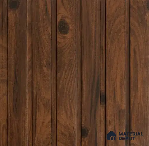 Brown Wooden Louver PN 01421 8 ft x 12 inch Charcoal Panel - 6 mm | Suitable for Feature Wall, TV Unit & Living Room | Width is Subjected to 5% Variation
