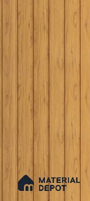 Brown Wooden Louver PN 01642 8 ft x 12 inch Charcoal Panel - 6 mm | Suitable for Feature Wall, TV Unit & Living Room | Width is Subjected to 5% Variation