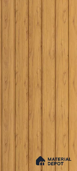 Brown Wooden Louver PN 01642 8 ft x 12 inch Charcoal Panel - 6 mm | Suitable for Feature Wall, TV Unit & Living Room | Width is Subjected to 5% Variation