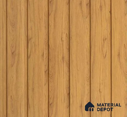 Brown Wooden Louver PN 01642 8 ft x 12 inch Charcoal Panel - 6 mm | Suitable for Feature Wall, TV Unit & Living Room | Width is Subjected to 5% Variation