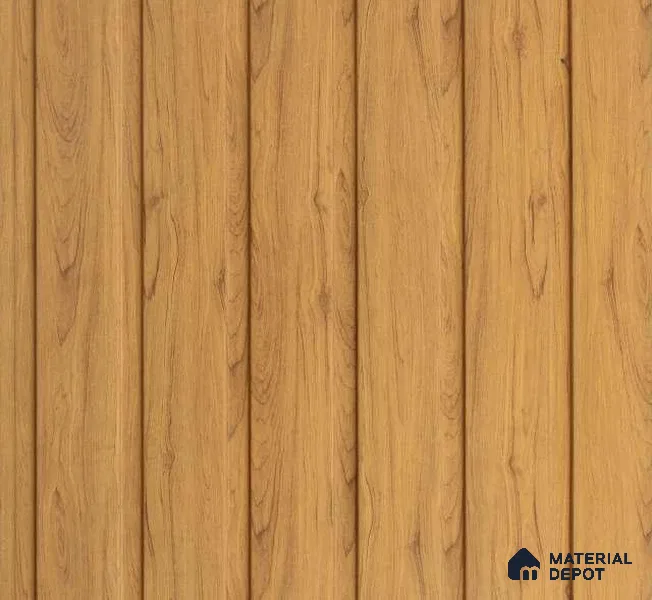 Brown Wooden Louver PN 01642 8 ft x 12 inch Charcoal Panel - 6 mm | Suitable for Feature Wall, TV Unit & Living Room | Width is Subjected to 5% Variation