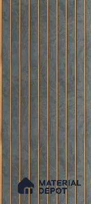Grey Marble Louver PN 01657 8 ft x 12 inch Charcoal Panel - 6 mm | Suitable for Feature Wall, TV Unit & Living Room | Width is Subjected to 5% Variation