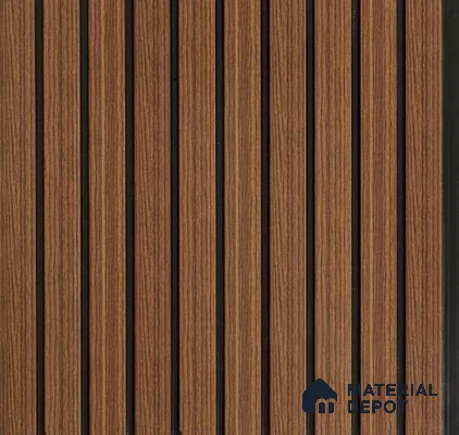 Brown Wooden Louver PN 01659 8 ft x 12 inch Charcoal Panel - 6 mm | Suitable for Feature Wall, TV Unit & Living Room | Width is Subjected to 5% Variation