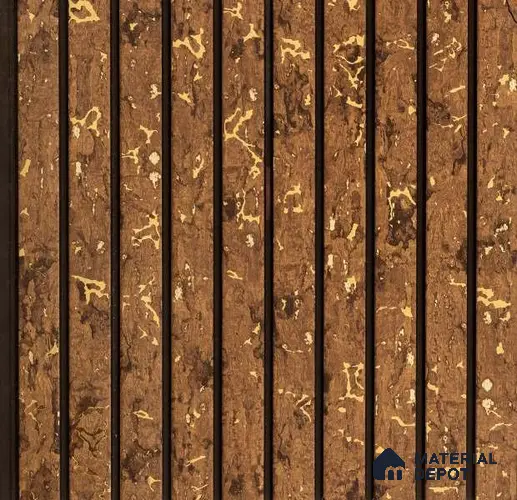 Brown Wooden Louver PN 00456 8 ft x 12 inch Charcoal Panel - 6 mm | Suitable for Feature Wall, TV Unit & Living Room | Width is Subjected to 5% Variation