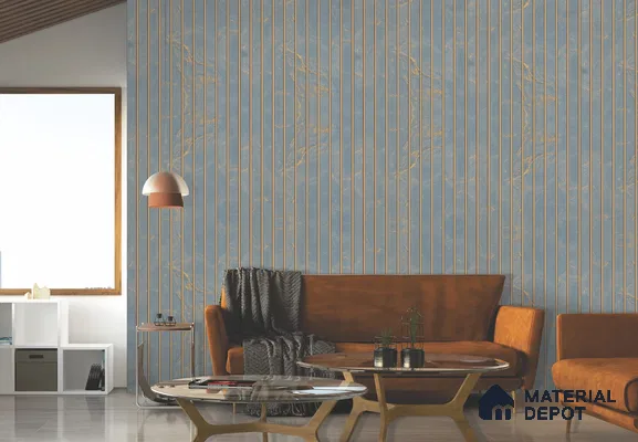 PN 05643 Charcoal Decorative Wall Panel - 8 ft x 1 ft - 7 mm | Width is Subjected to 5% Variation